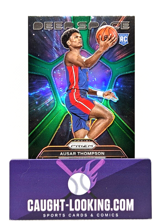 Ausar Thompson - 2023-24 Panini Prizm Deep Space Green RC #5 Detroit Piston