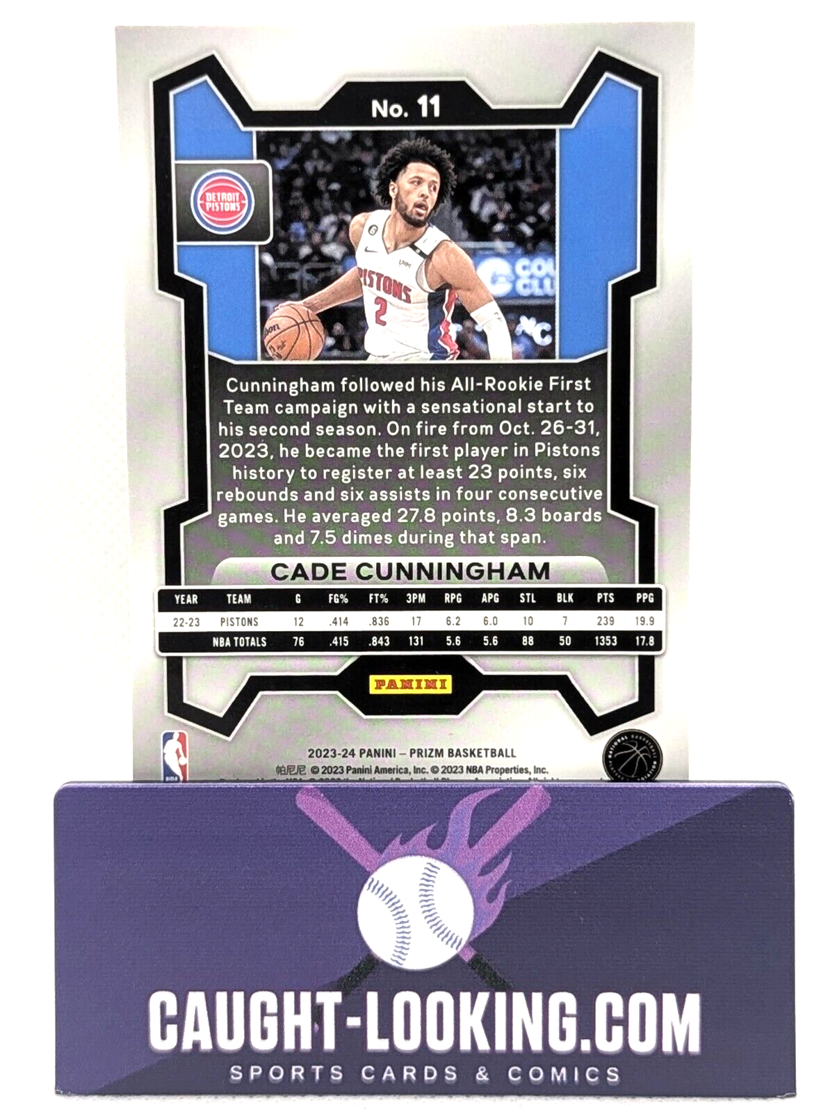 Cade Cunningham #11 2023-24 Panini Prizm Detroit Pistons