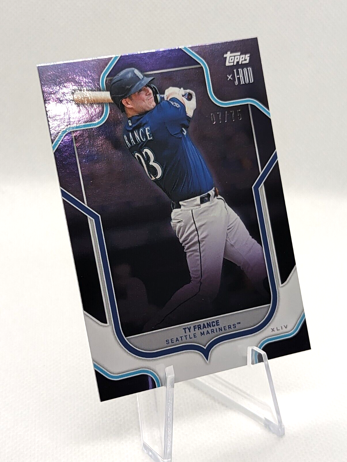 Ty France #46 Purple /75 2023 Topps x J-Rod Show Out Collection 