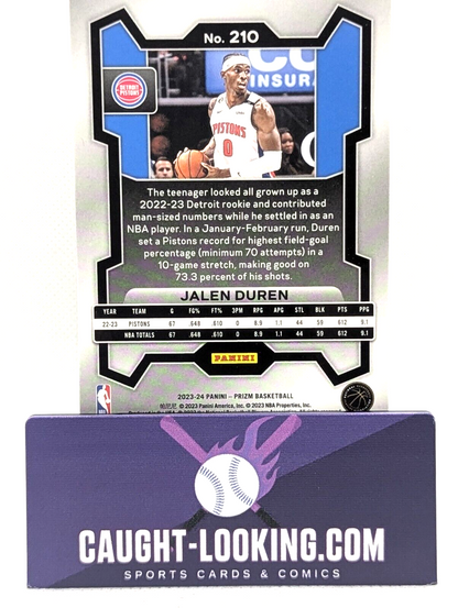 Jalen Duren #210 2023-24 Panini Prizm Detroit Pistons