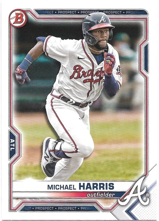 Michael Harris #BD-86 2021 Bowman Draft Atlanta Braves