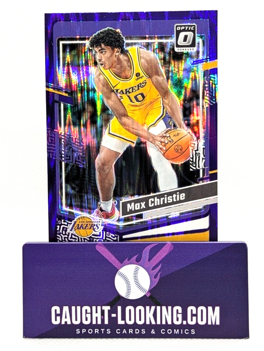 2023-24 Donruss Optic Purple Shock Max Christie Los Angeles Lakers #88