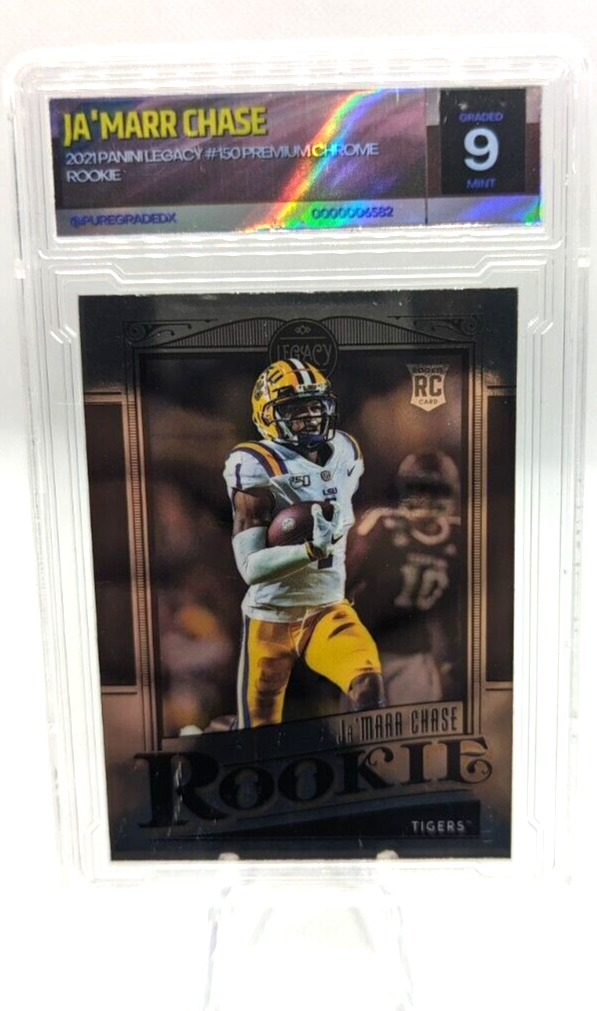 Ja'Marr Chase Premium Edition #150 2021 Panini Legacy Rookie Card Graded 9