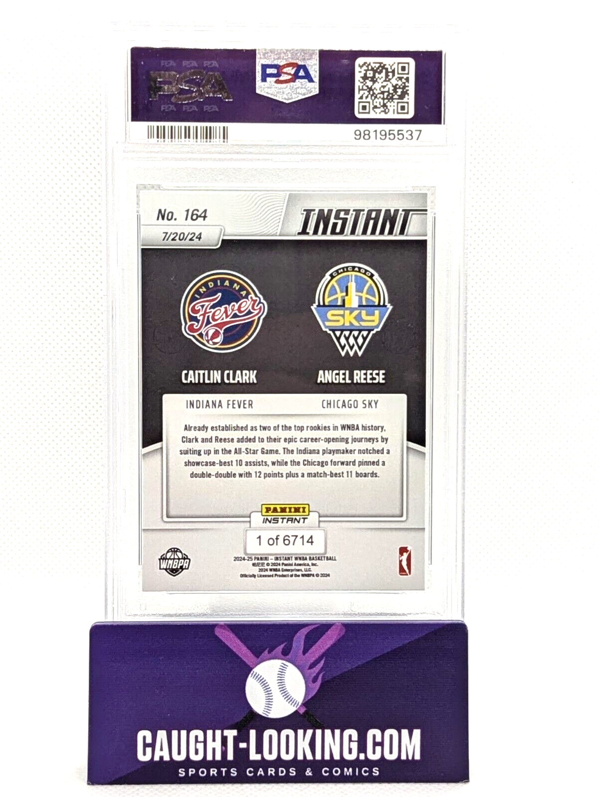 Caitlin Clark / Angel Reese - PSA 9 - 2024 Panini Instant #164 WNBA All-Stars