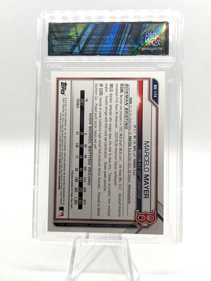 Marcelo Mayer #BD-174 2021 Bowman Draft 1st Graded 9.5 Red Sox