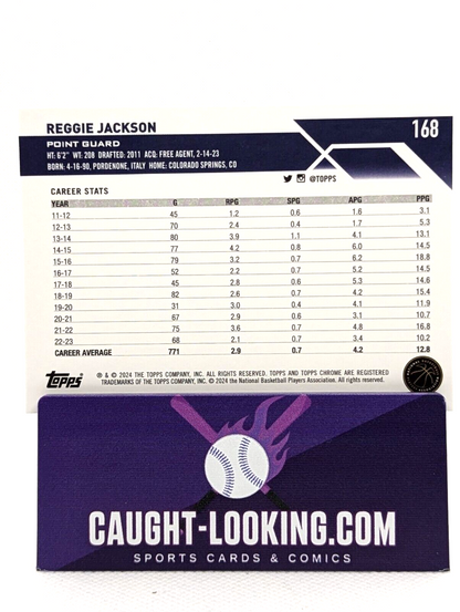 2023-24 Topps Chrome Reggie Jackson Pink Refractor #168