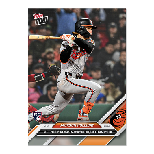 Jackson Holliday RC Orioles 1st RBI 2024 MLB TOPPS NOW Card 61