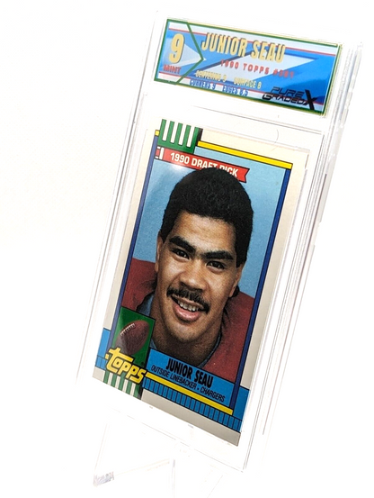 Junior Seau #381 [Rookie] 1990 Topps Graded 9 
