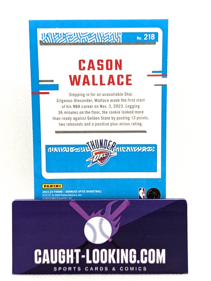Cason Wallace - 2023-24 Donruss Optic #218 Oklahoma City Thunder Rated Rookie