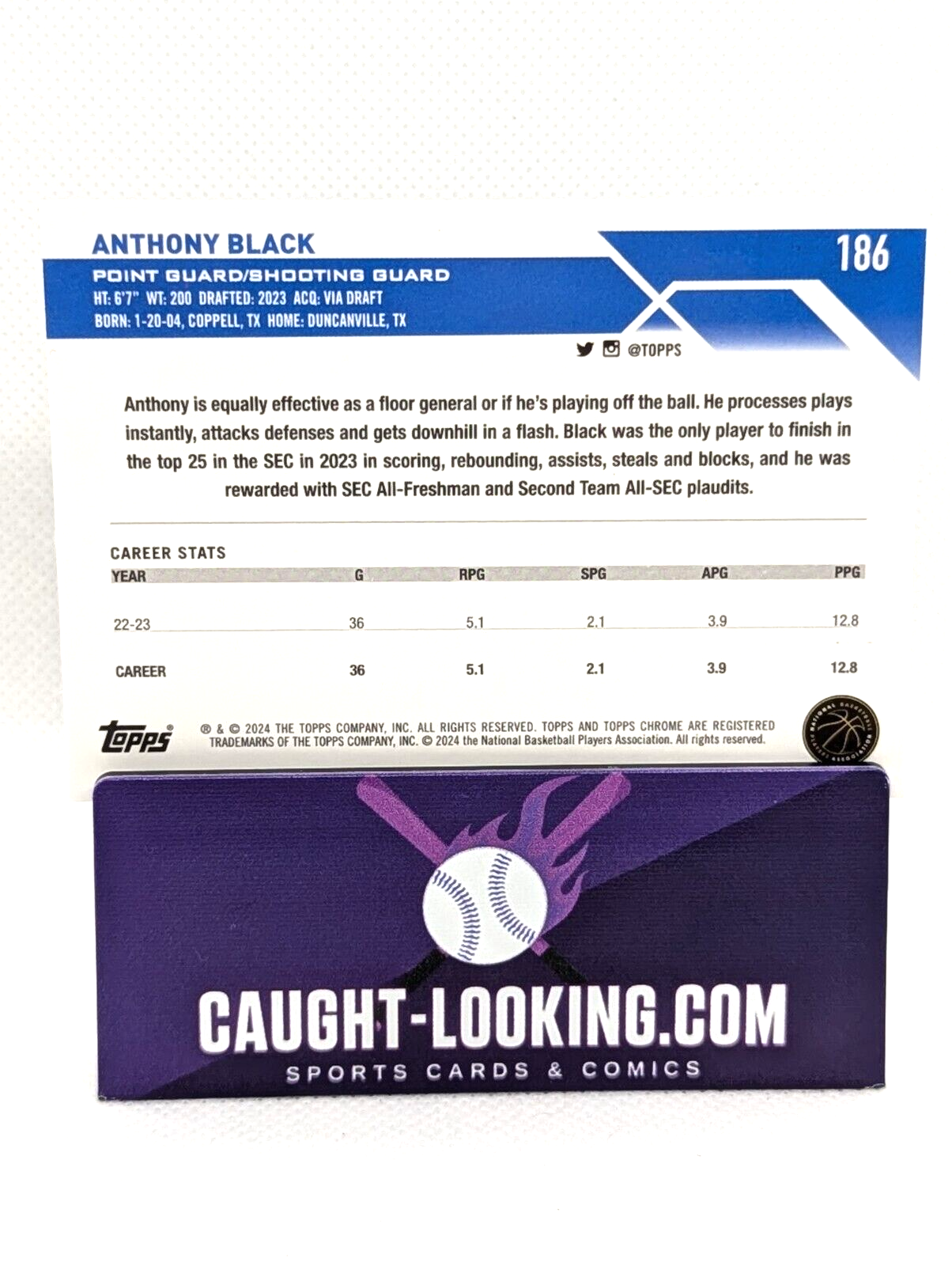 Anthony Black - 2024 Topps Chrome Basketball #186 RC Orlando Magic