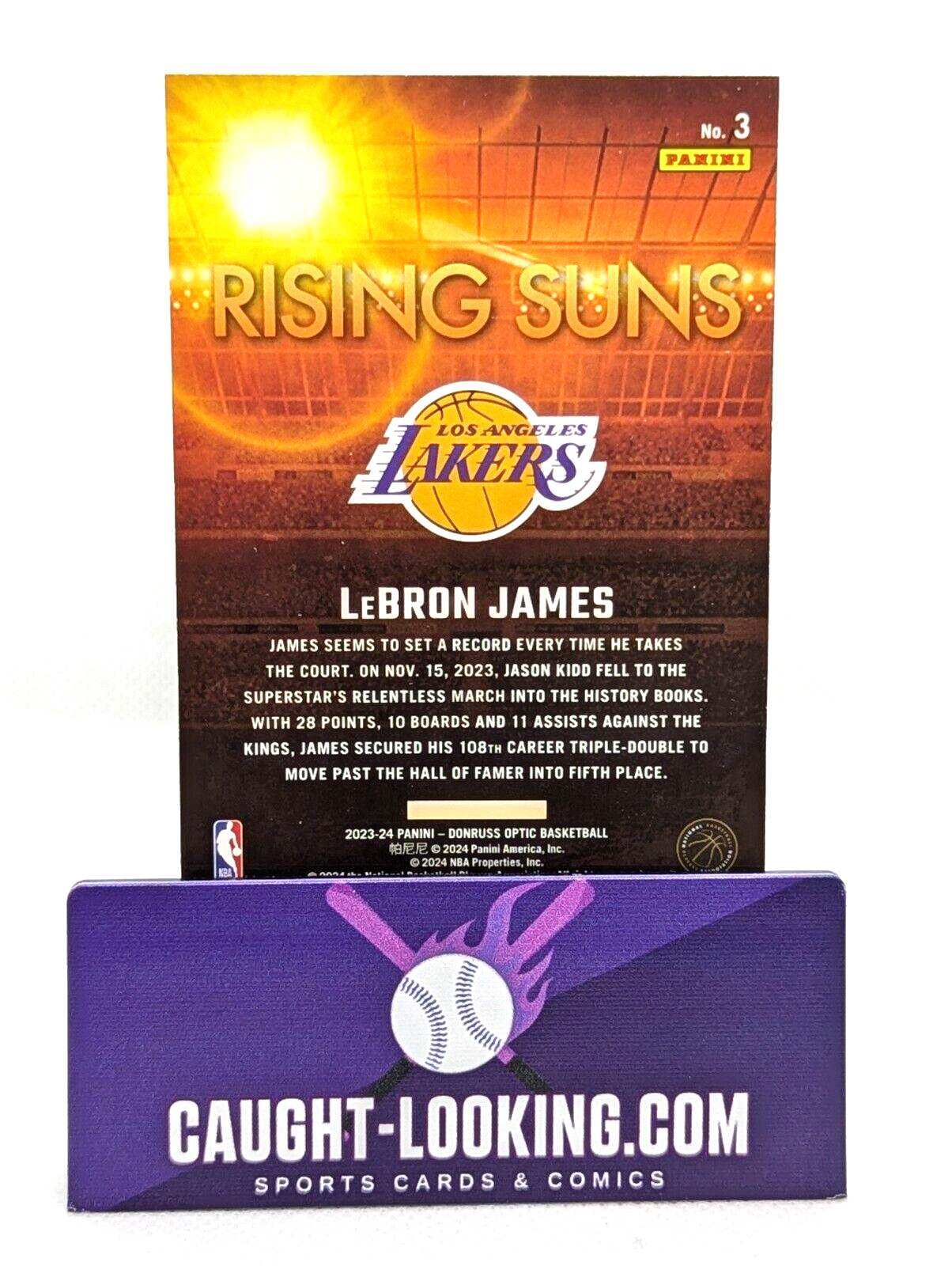 LeBron James #3 2023 Donruss Optic Rising Sun