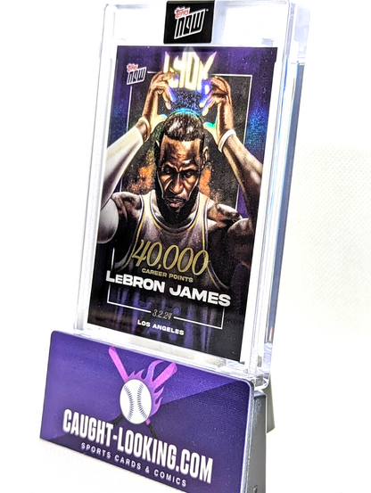 LeBron James 2023-24 TOPPS NOW Basketball Card LJ-40K 40,000 Pts Lakers