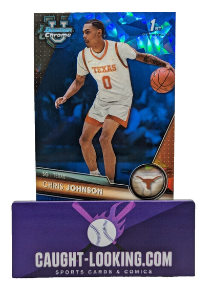 2023-24 Bowman Chrome U Sapphire Chris Johnson #39 Texas