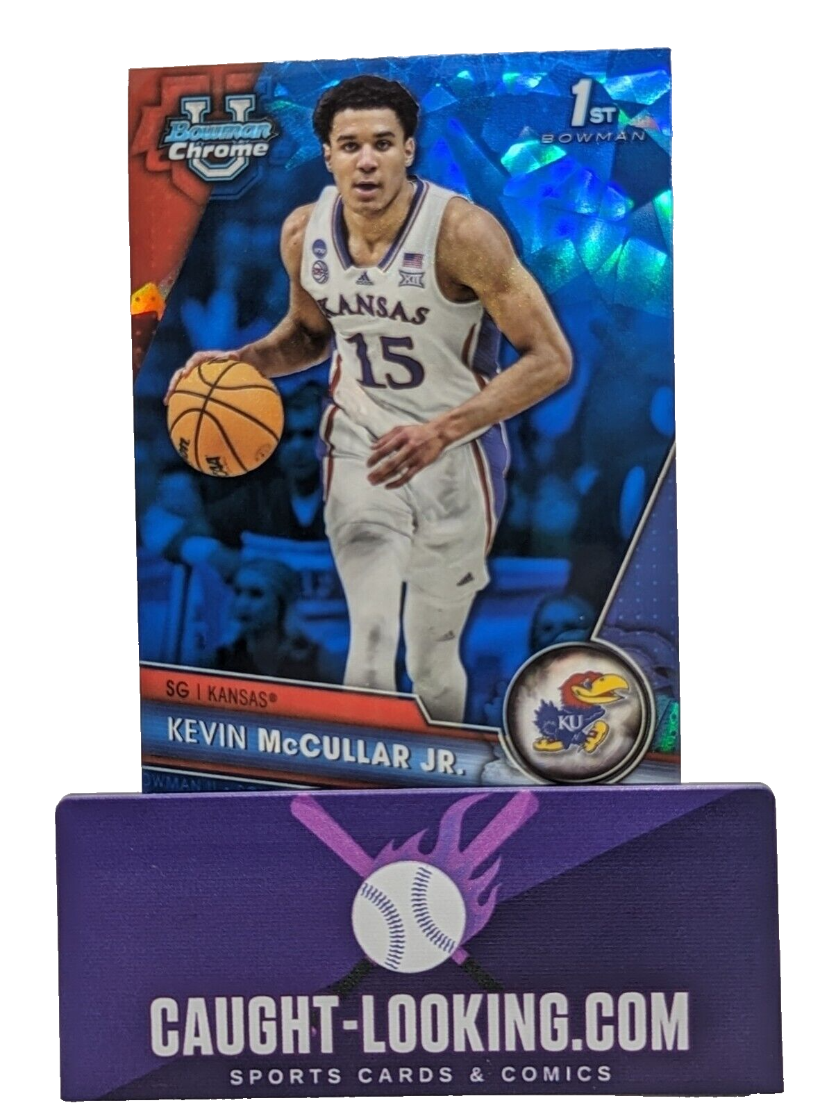 2023-24 Bowman Chrome U Sapphire Kevin McCullar Jr #60 Kansas