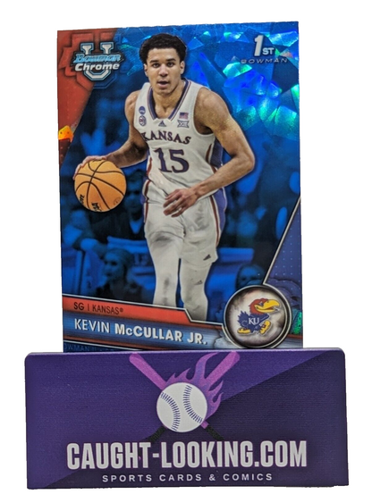 2023-24 Bowman Chrome U Sapphire Kevin McCullar Jr #60 Kansas