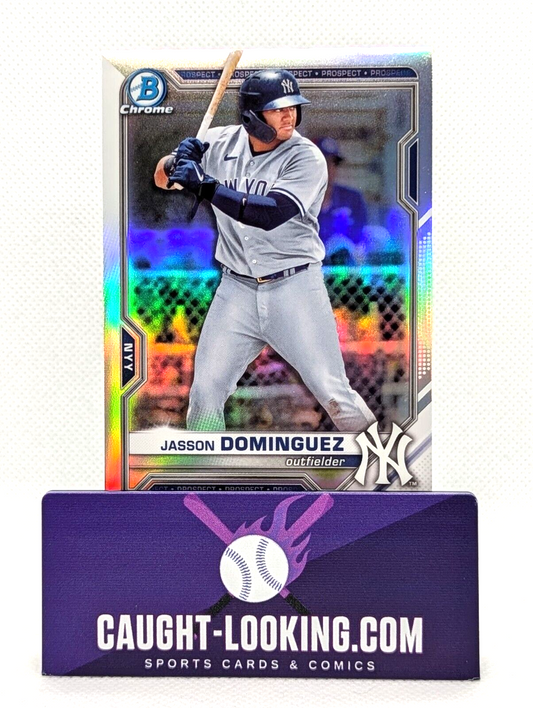 2021 Bowman Draft - Chrome Refractor #BDC-77 Jasson Dominguez (RC)