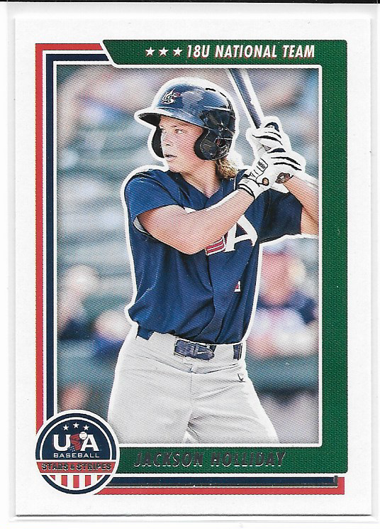 Jackson Holliday #69 2022 Panini Stars & Stripes USA - 1st Overall Draft Pick