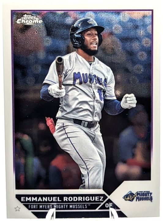 Emmanuel Rodriguez - 2023 Pro Debut Chrome Base #PDC-27 Ft Myers Mighty Mussels