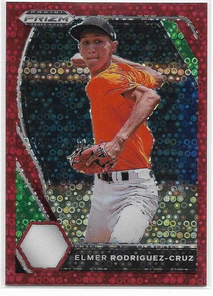 Elmer Rodriguez Cruz Red Donut Circles #105 2021 Panini Prizm Draft Pick 29/99