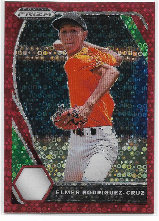 Elmer Rodriguez Cruz Red Donut Circles #105 2021 Panini Prizm Draft Pick 29/99