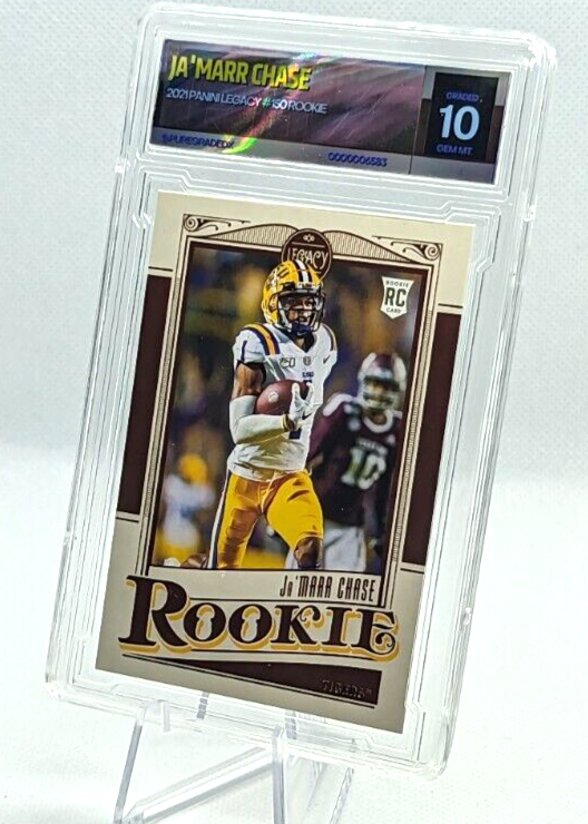 Ja'Marr Chase #150 2021 Panini Legacy Rookie Card Graded 10
