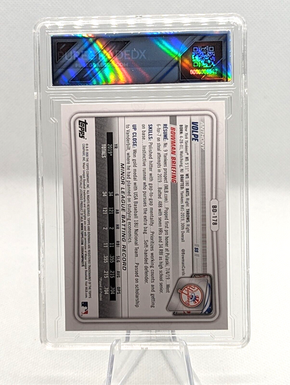 Anthony Volpe #BD-178 2020 Bowman Draft NY Yankees Graded 9.5