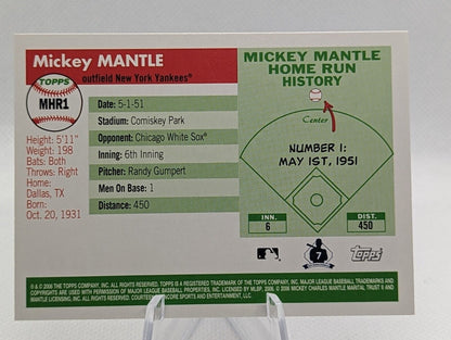 2006 Topps Mickey Mantle Home Run History #1 MHR1 New York Yankees