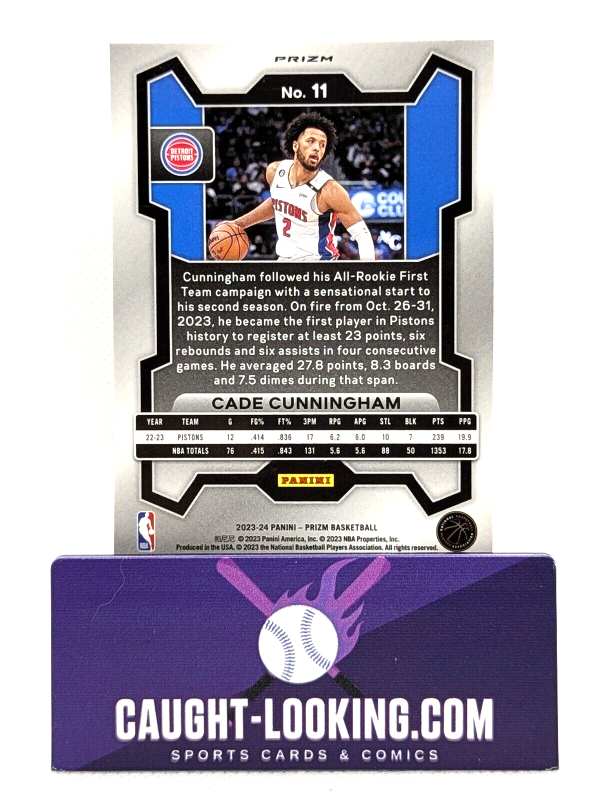 Cade Cunningham - 2023-24 Panini Prizm Basketball Red #11 Detroit Piston