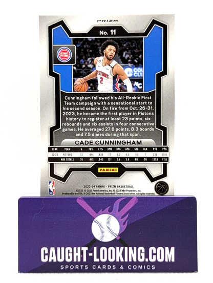 Cade Cunningham - 2023-24 Panini Prizm Basketball Red #11 Detroit Piston