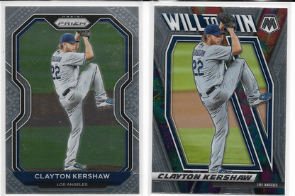 Claton Kershaw #204 2021 Panini Prizm Base TIER 3 & Will To Win #WTW5
