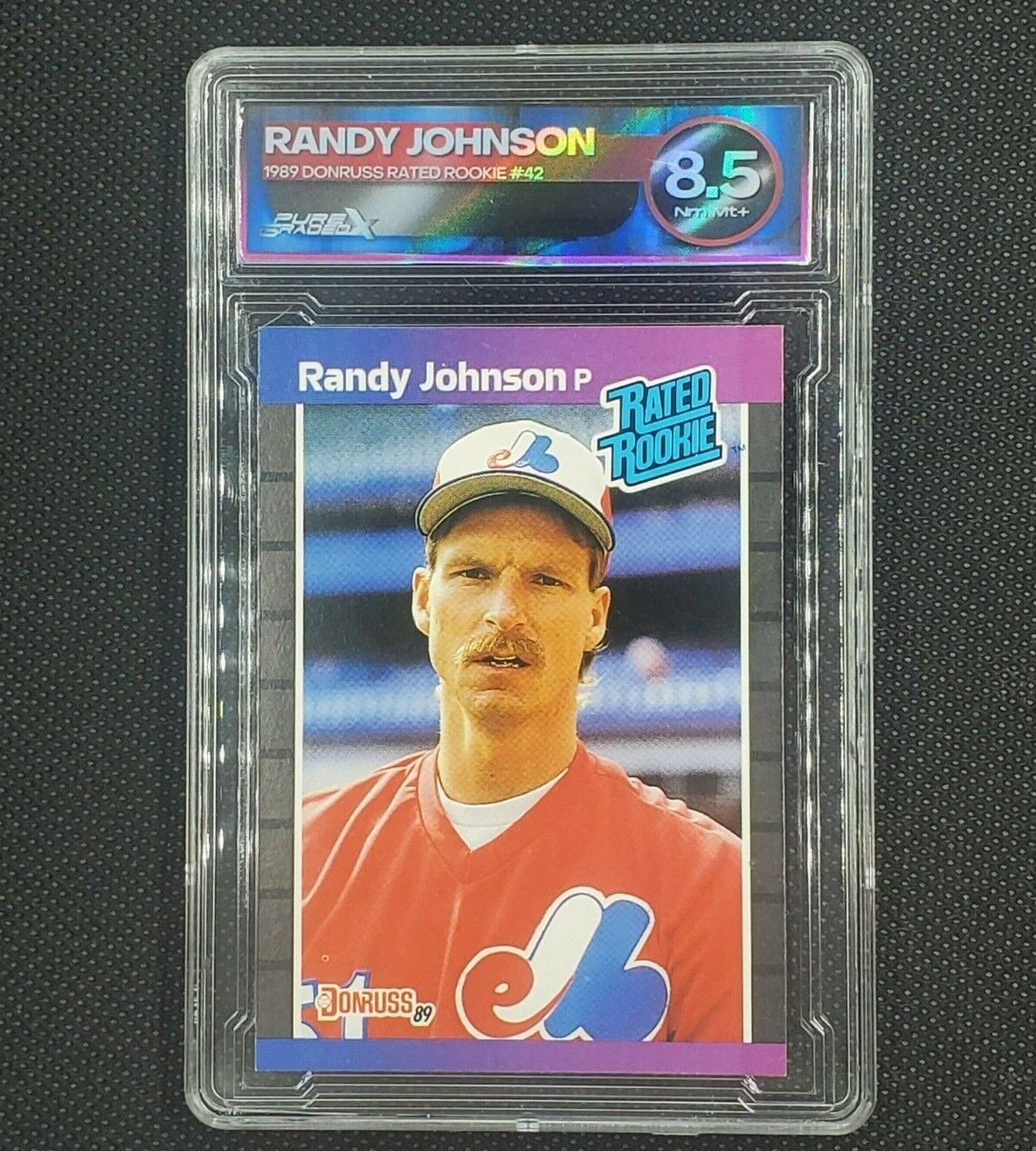 Randy Johnson - 1989 Donruss Rated Rookie - RC #42 HOF Baseball- 8.5 NM / MT