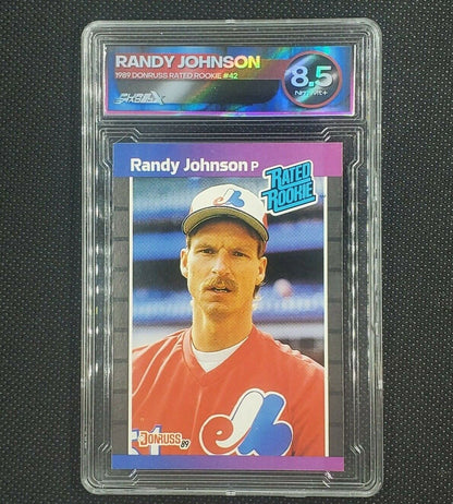 Randy Johnson - 1989 Donruss Rated Rookie - RC #42 HOF Baseball- 8.5 NM / MT