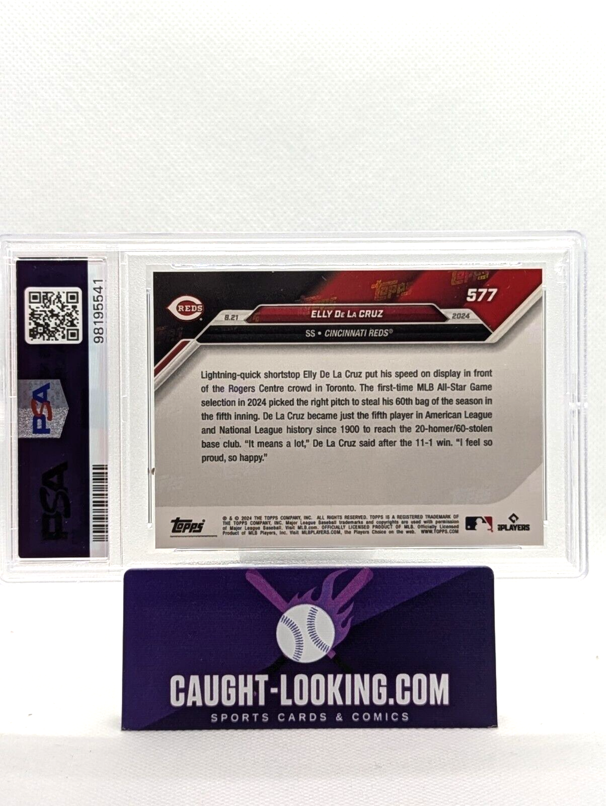 Elly De La Cruz (RC) - PSA 10 - 2024 Topps NOW #577 - Joins 20/60 Club