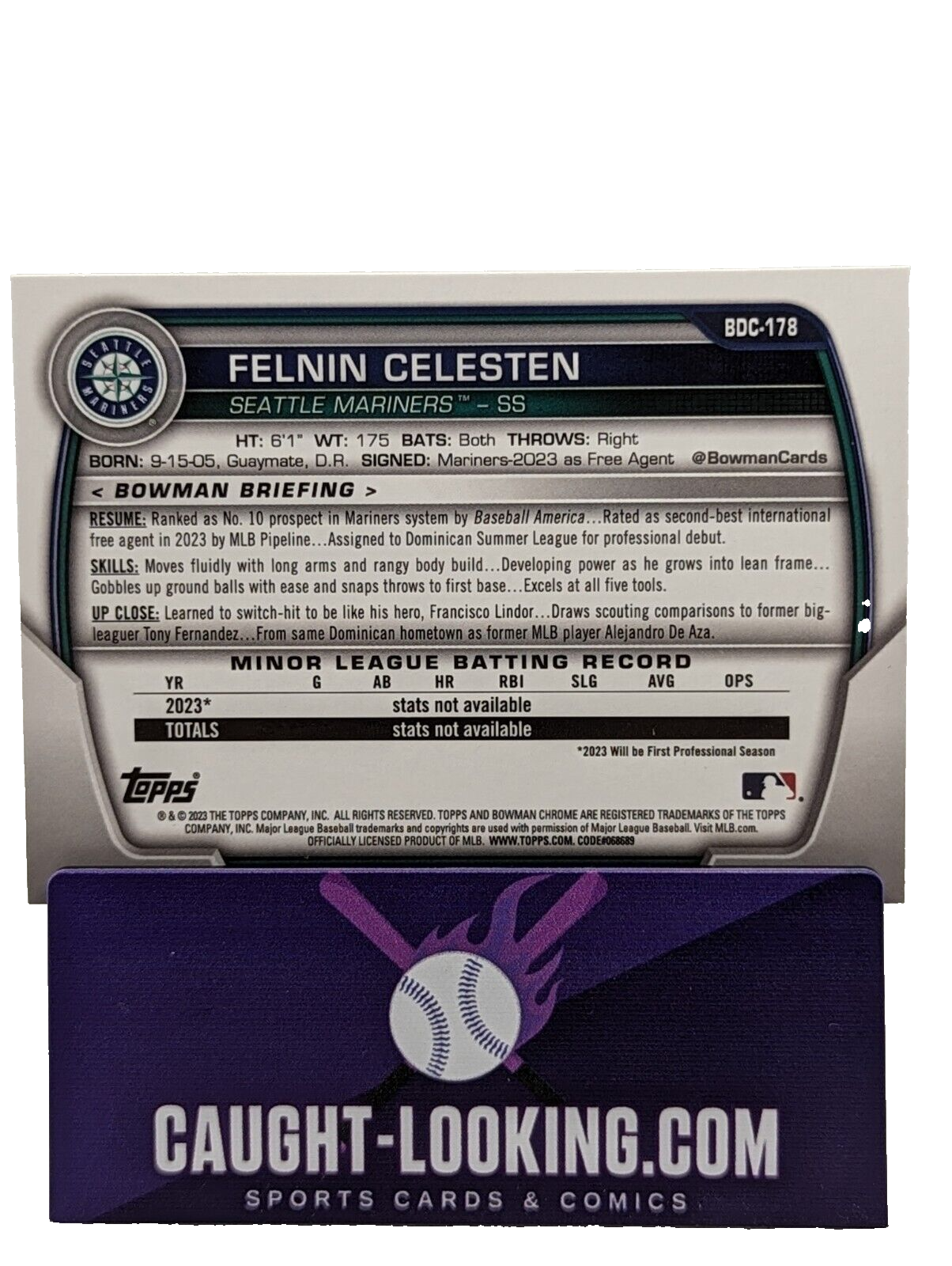 Felnin Celesten - 2023 Bowman Draft Chrome #BDC-178