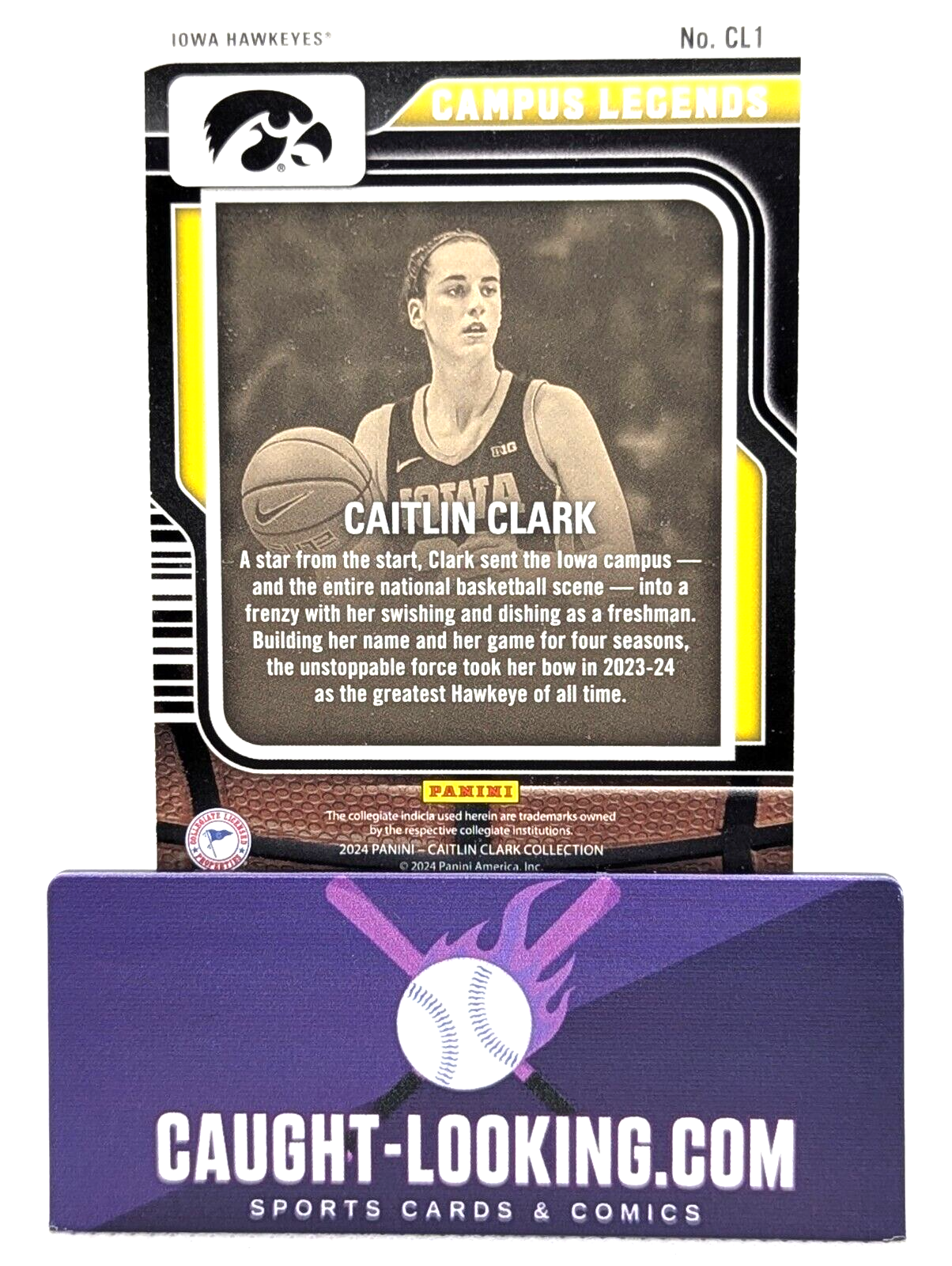 Caitlin Clark 2024 Caitlin Clark Collection #CL1 Contenders Campus Legends