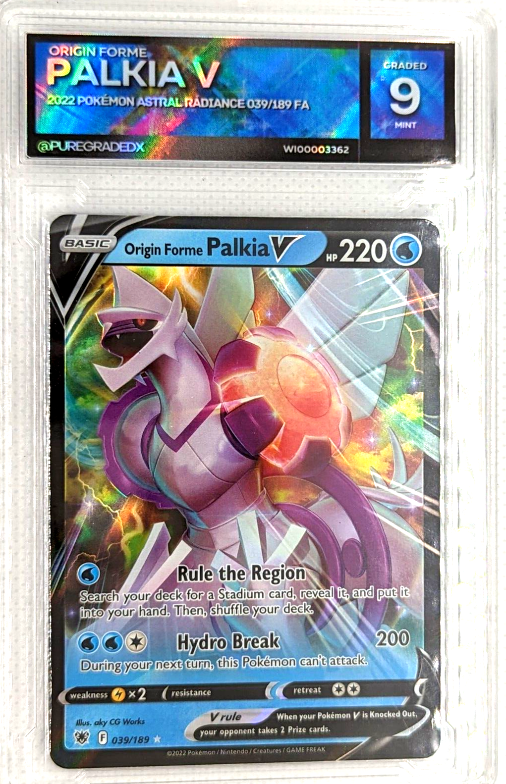 Origin Forme Palkia V 039/198 - Astral Radiance - Ultra Rare - NM/Mint - 9 Mint