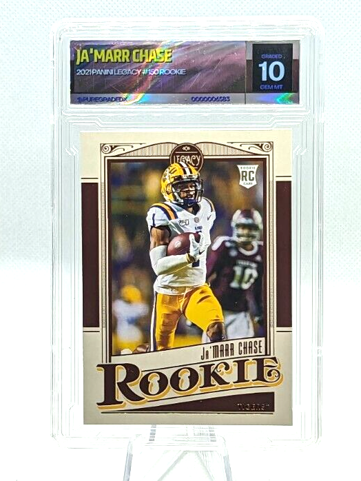 Ja'Marr Chase #150 2021 Panini Legacy Rookie Card Graded 10