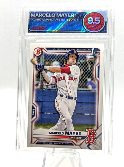 Marcelo Mayer #BD-174 2021 Bowman Draft 1st Graded 9.5 Red Sox
