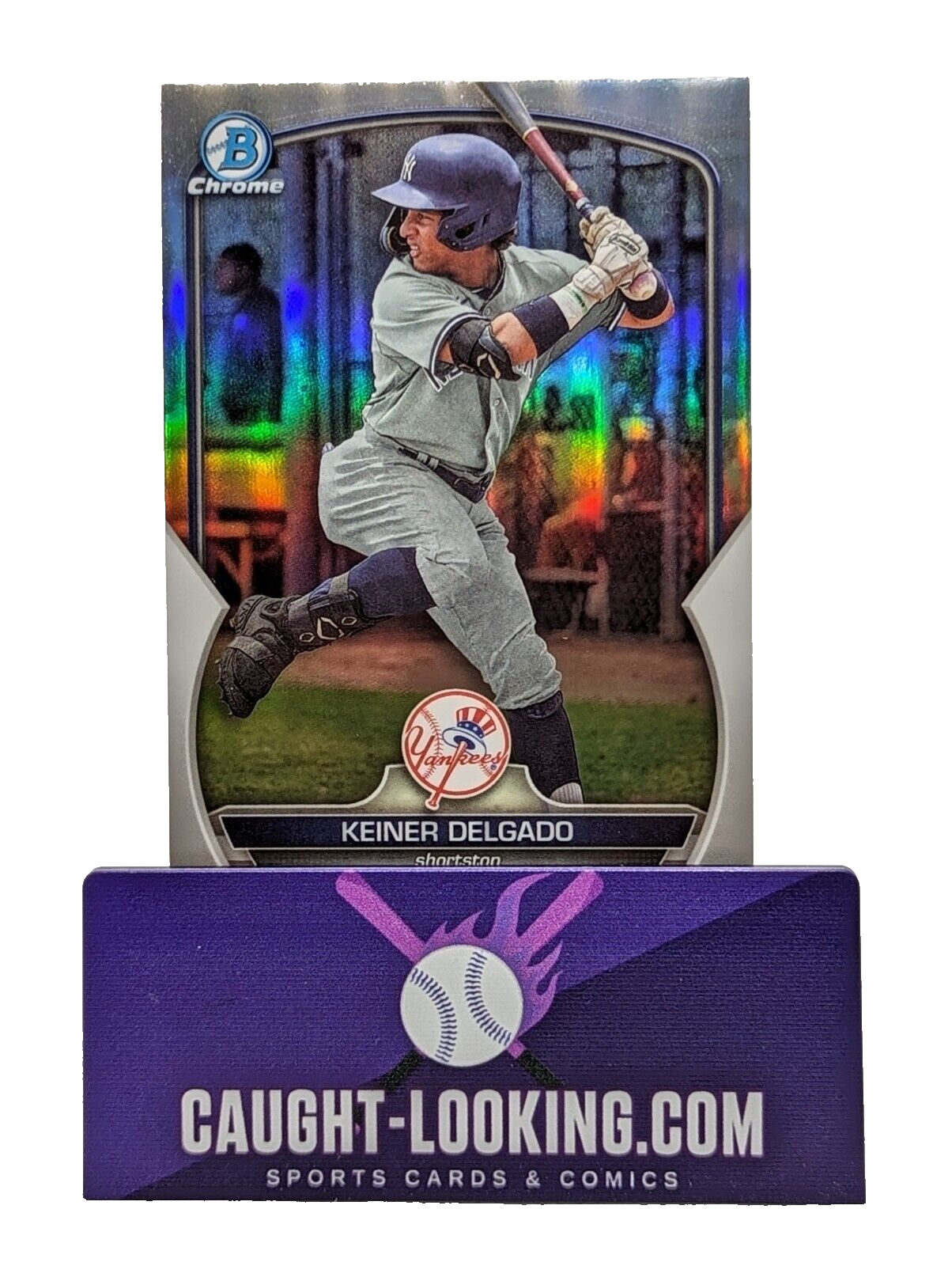 Keiner Delgado - 2023 Bowman Draft Chrome #BDC-119 New York Yankees Prospect