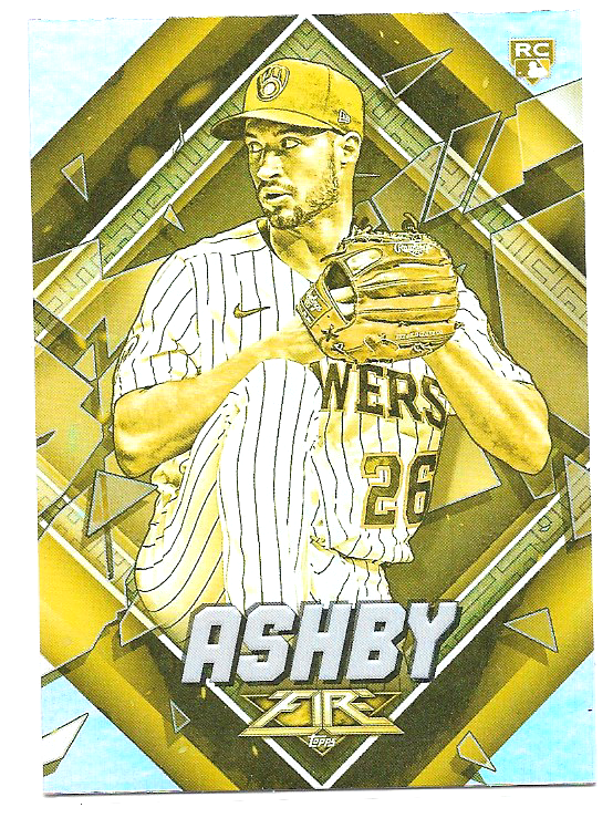Aaron Ashby #82 Gold Minted 2022 Topps Fire Brewers RC Rookie
