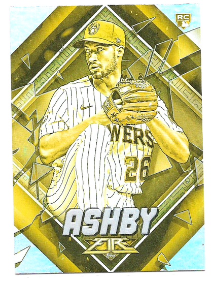 Aaron Ashby #82 Gold Minted 2022 Topps Fire Brewers RC Rookie