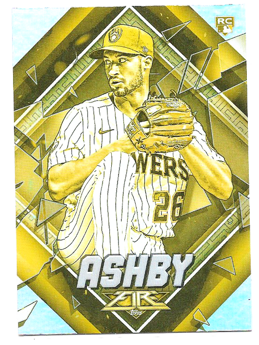 Aaron Ashby #82 Gold Minted 2022 Topps Fire Brewers RC Rookie
