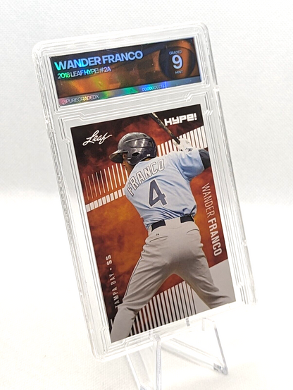 Wander Franco 2018 Leaf "1st Ever Printed" Hype RC #2A Rays Graded 9