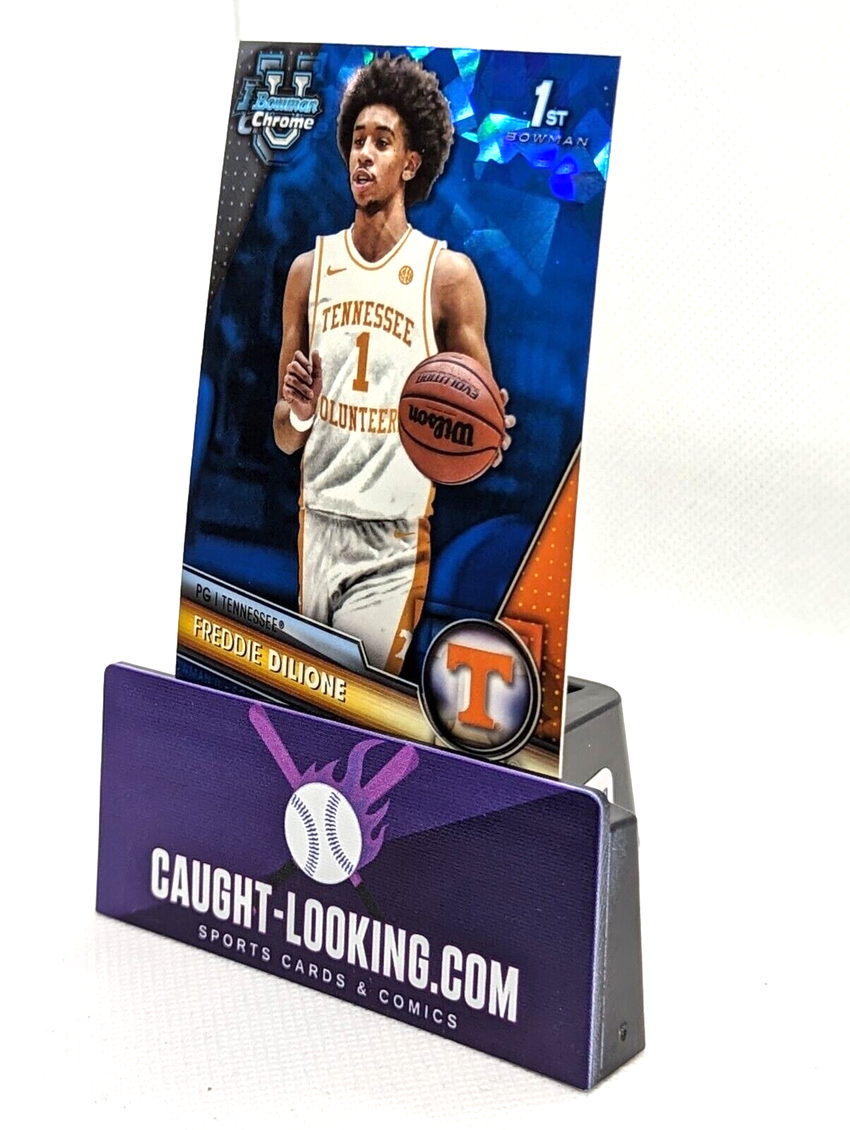 2023-24 Bowman Chrome U Sapphire Freddie Dilione #76 Tennessee