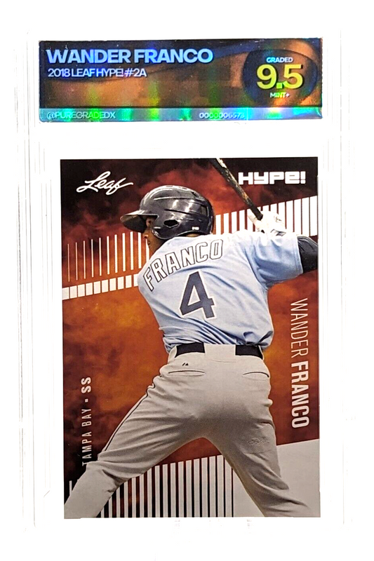 Wander Franco 2018 Leaf "1st Ever Printed" Hype RC #2A Rays Graded 9.5