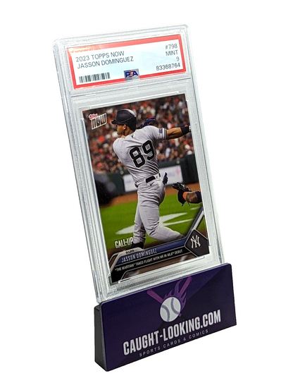 Jasson Dominguez 2023 Topps Now #798 The Martian 1st Home Run Debut PSA 9 Rookie