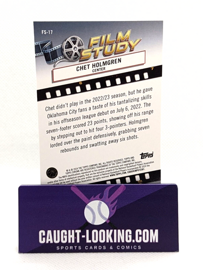 2023-24 Topps Chrome Film Study Chet Holmgren #FS-17 Silver Refractor