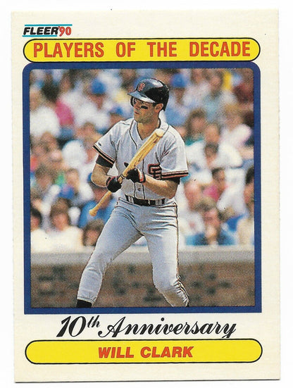 Will Clark #54 & Error Card #630 Players of The Decade 1990 (2 Cards)