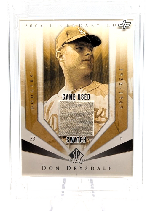 Don Drysdale #DD60 2022 Jersey Fusion Legendary Cuts Dodgers Game Used Swatch