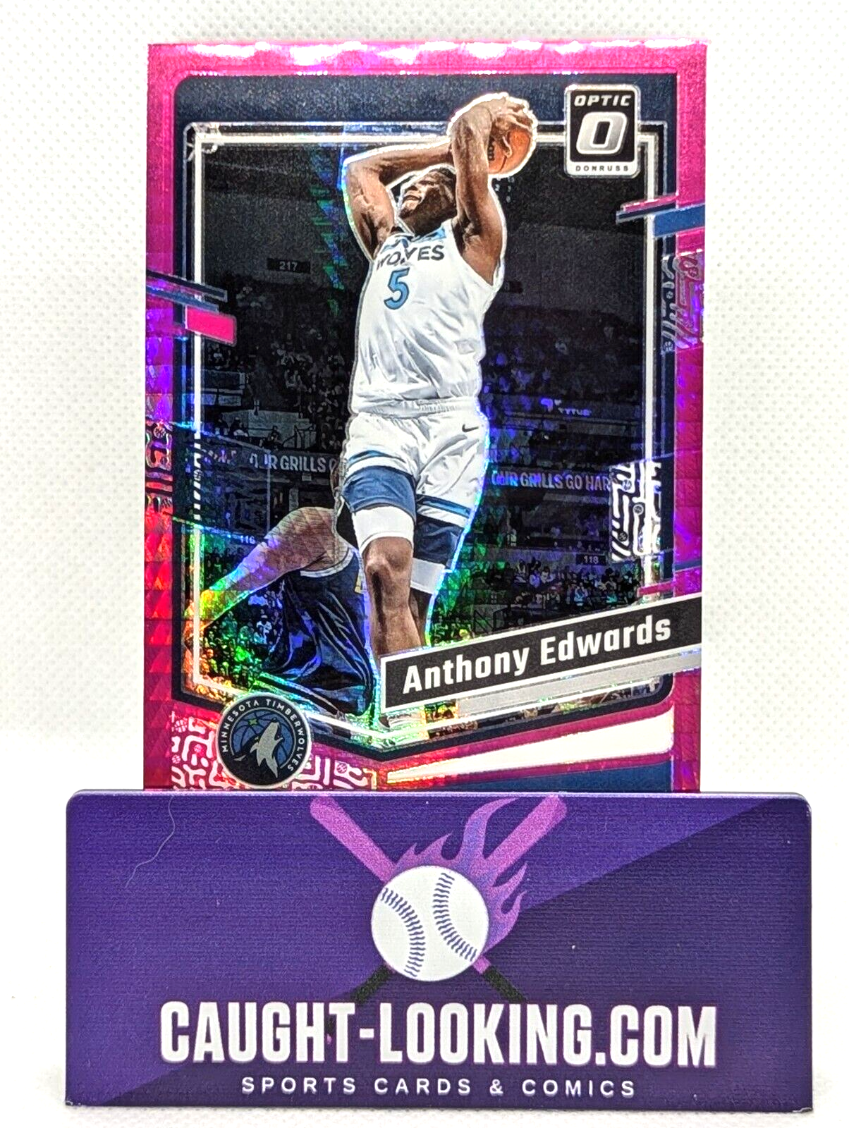 Antony Edwards - 2023-24 Panini Donruss Optic Basketball #59 PINK HYPER